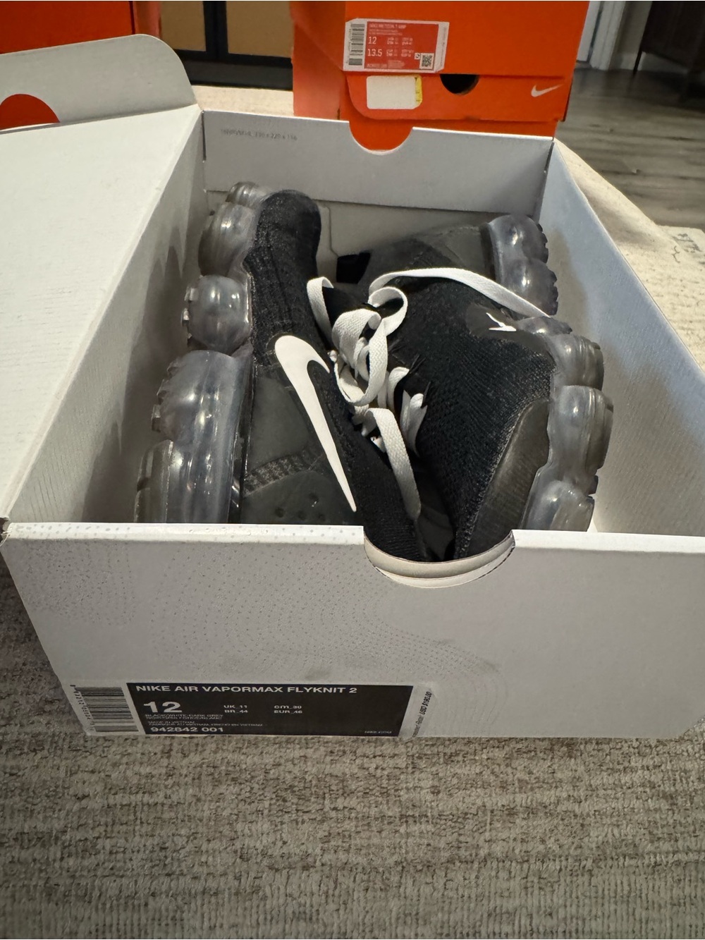 Nike Black and White VaporMax Flyknit Sneakers